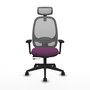 PIQUERAS Y CRESPO Silla de oficina Cilanco con mecanismo Sincro/Traslack, Morado y Gris