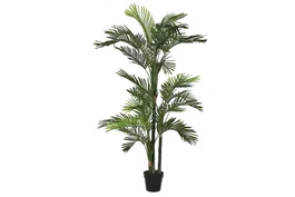 DKD Home Decor Planta Artificial Palmera Areca Verde Decorativa, 200 cm Alto x 50 cm Ancho x 50 cm Largo (2 Unidades)