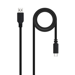 Nanocable Cable USB 2.0 USB-C a USB-A, 1.5 m, Negro