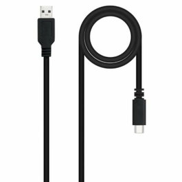 NANO CABLE Cable USB 2.0 USB-C a USB-A 1,5m Negro