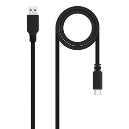 NANO CABLE Cable USB 2.0 3A, tipo USB-C/M-A/M 1.5M Negro