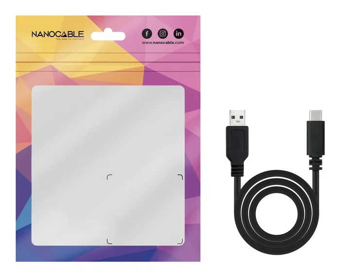 NANO CABLE Cable USB 2.0 USB-C a USB-A 1,5m Negro