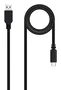 NANO CABLE Cable USB 2.0 USB-C a USB-A 1,5m Negro