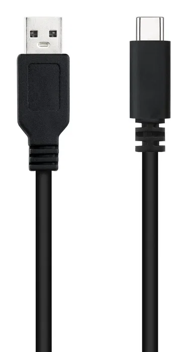 NANO CABLE Cable USB 2.0 USB-C a USB-A 1,5m Negro
