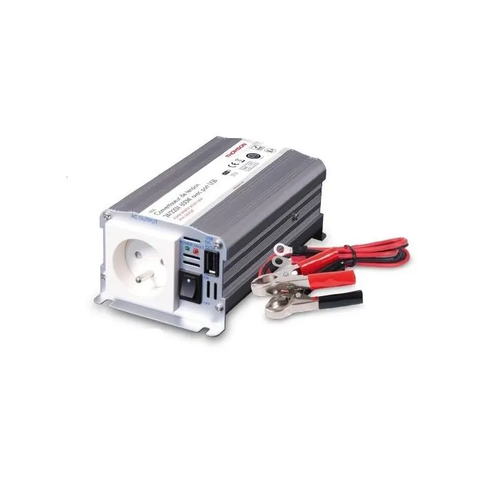 Thomson THO3513767310222 Convertidor de Tensión 24/220 V 600 W con Toma USB