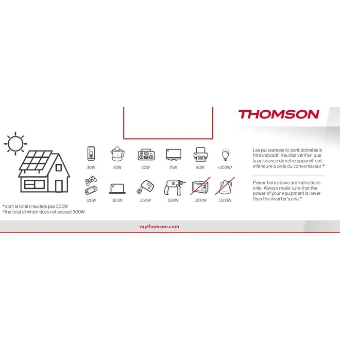 Thomson THO3513767310222 Convertidor de Tensión 24/220 V 600 W con Toma USB