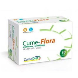 CUMEDIET Cume-Flora 30Sticks Probióticos y Prebióticos para Mantenimiento Digestivo