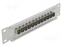 DeLOCK Patchpanel de fibra óptica 10 pulgadas 12 puertos SC Simplex beige/gris 1U