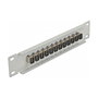 DeLOCK Panel de Conexión de Fibra Óptica 12 Puertos SC Simplex, 1U, Beige y Gris, 44 mm, Referencia 10'' LWL Patchpanel