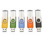 Intenso Basic Line 3503561 Pack de 10 Memorias USB 2.0 8GB - Lápiz USB con Eslabón Giratorio, Colores Sur