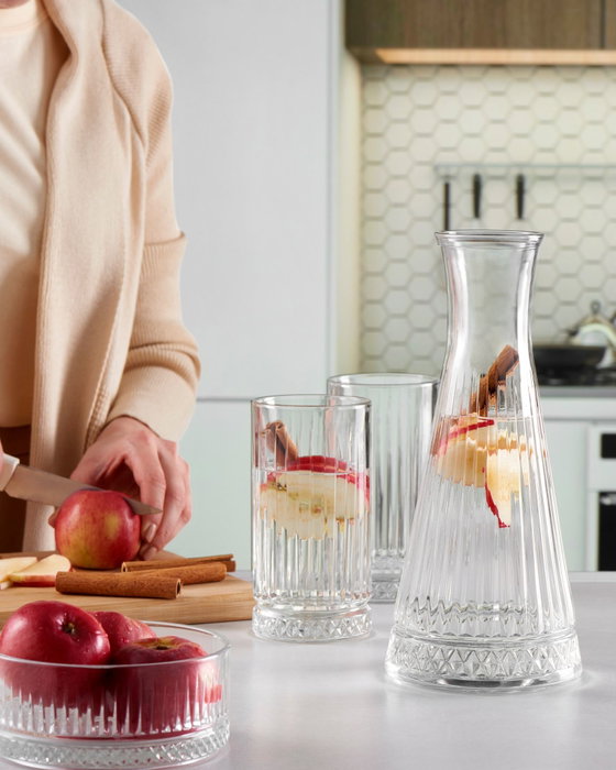 Hermia Karaf 940 Botella de Vidrio Transparente 27 cm con 100% Vidrio para Cocina y Comedor Hermia Karaf 940 Botella de Vidrio Transparente 27 cm con 100% Vidrio para Cocina y Comedor