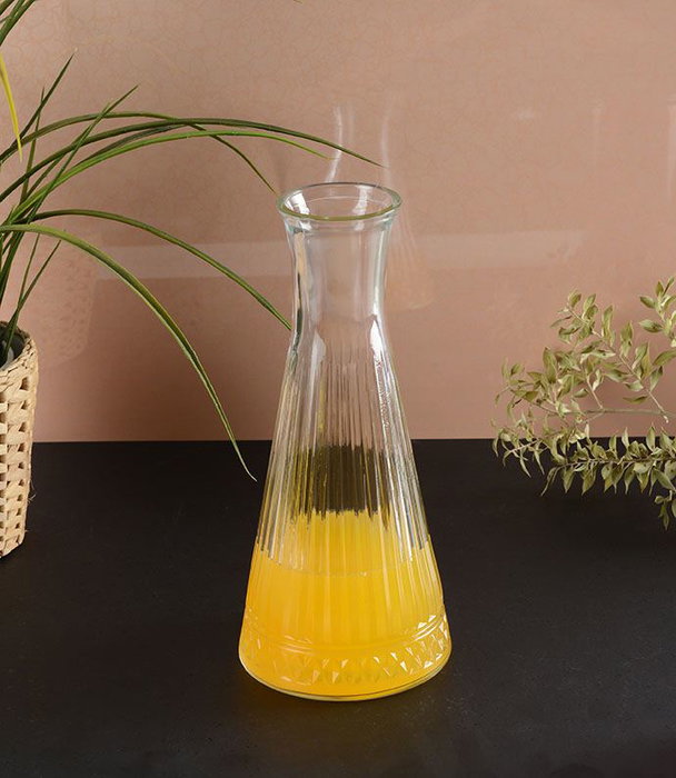 Hermia Karaf 940 Botella de Vidrio Transparente 27 cm con 100% Vidrio para Cocina y Comedor Hermia Karaf 940 Botella de Vidrio Transparente 27 cm con 100% Vidrio para Cocina y Comedor