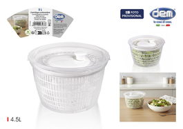 Inde Centrifugadora Ensalada 5Lts. Dimensiones: 24.6 cm (Ancho) x 17.1 cm (Alto) x 24.6 cm (Largo) (12 Unidades)