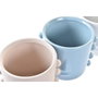 DKD Home Decor Macetero de Gres Surtido 15x13x12,5 cm (Pack de 4)