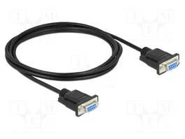 DeLOCK Cable RS-232 D-Sub 9 hembra a hembra Nullmodem 2 m