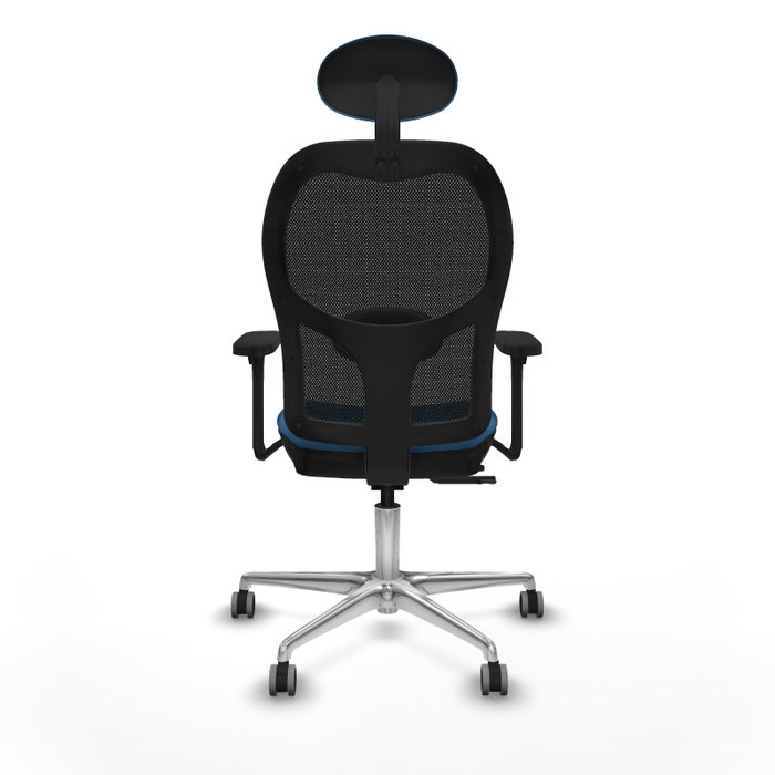 PIQUERAS Y CRESPO Silla de oficina Jorquera con mecanismo Sincro/Traslack Azul claro y Negro