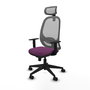 PIQUERAS Y CRESPO Silla de oficina Cilanco con mecanismo Sincro, Morado y Gris