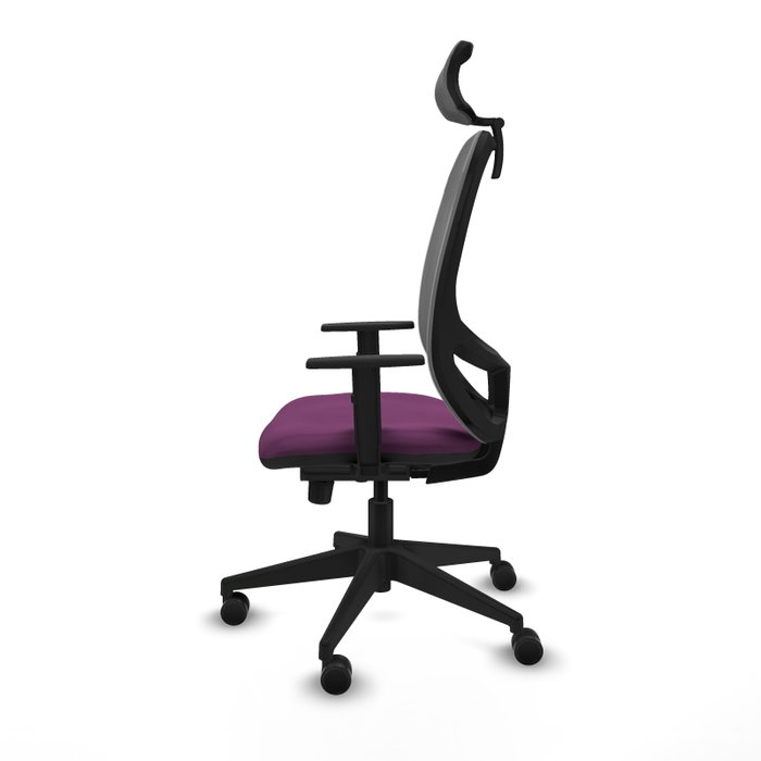 PIQUERAS Y CRESPO Silla de oficina Cilanco con mecanismo Sincro, Morado y Gris