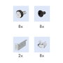 LogiLink Estantería ajustable de 19 pulgadas para racks con 1000 mm de profundidad, gris claro
