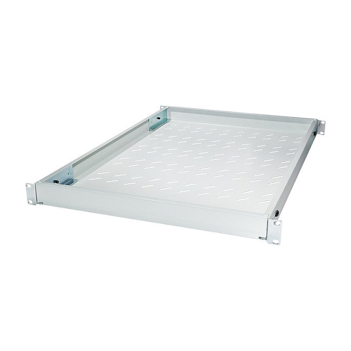 LogiLink Estantería ajustable de 19 pulgadas para racks con 1000 mm de profundidad, gris claro