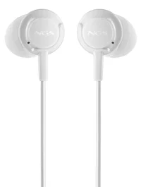 NGS CROSS DRIFT WHITE Auriculares Intrauditivos con Cable, Micrófono con Botón Multifunción y Control de Volumen para Llamadas y Música, Color Blanco