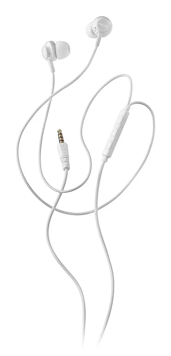 NGS CROSS DRIFT WHITE Auriculares Intrauditivos con Cable, Micrófono con Botón Multifunción y Control de Volumen para Llamadas y Música, Color Blanco