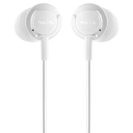 NGS Auriculares Cross Drift con Micrófono Jack 3.5 mm Blancos