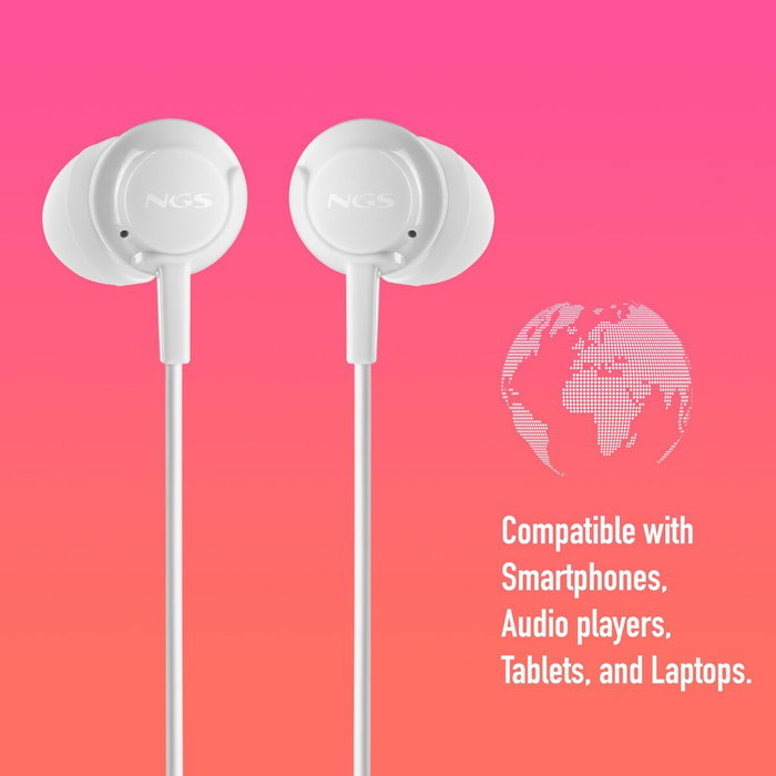 NGS Cross Drift White Auriculares Intrauditivos con Micrófono