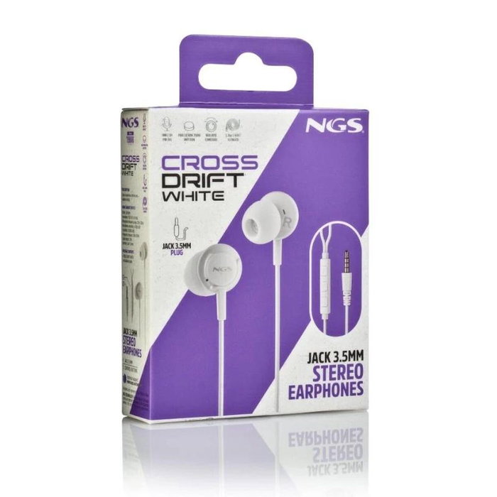 NGS Cross Drift White Auriculares Intrauditivos con Micrófono