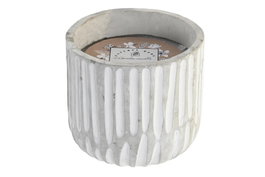 DKD Home Decor Vela Perfumada de Citronela 490g Gris y Amarillo