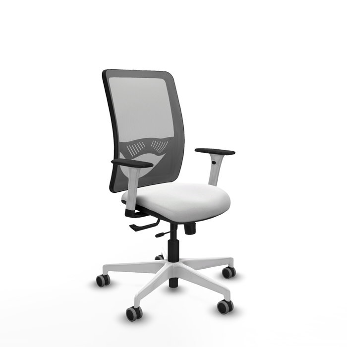 PIQUERAS Y CRESPO Silla de oficina Zulema con mecanismo Sincro/Traslack Blanco y Gris PIQUERAS Y CRESPO Silla de oficina Zulema con mecanismo Sincro/Traslack Blanco y Gris
