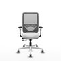 PIQUERAS Y CRESPO Silla de oficina Zulema con mecanismo Sincro/Traslack Blanco y Gris