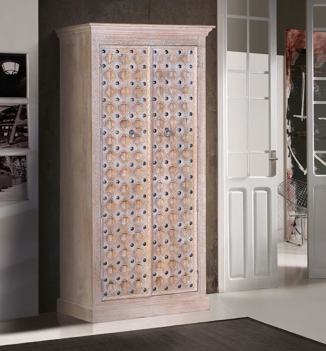 Giner y Colomer Armario Madera de Mango 2 Puertas 190 cm Acabado Natural