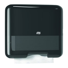 TORK Dispensador Mini para Toalla Plegada en V/C Negro