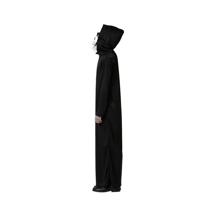 Atosa Disfraz de Fantasma con Túnica Negra, Capucha y Máscara para Niño (3-4 Años)