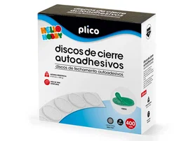Plico Disco de cierre plico velcro autoadhesivo 20 mm verde (400 unidades)