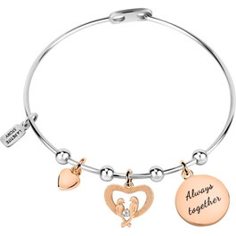 La Petite Story Pulsera Bangle de Acero Inoxidable Gris