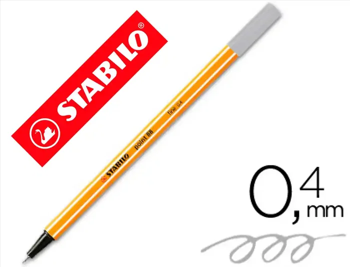 Stabilo Point 88 Rotulador Gris 0,4 mm Caja de 10 UD