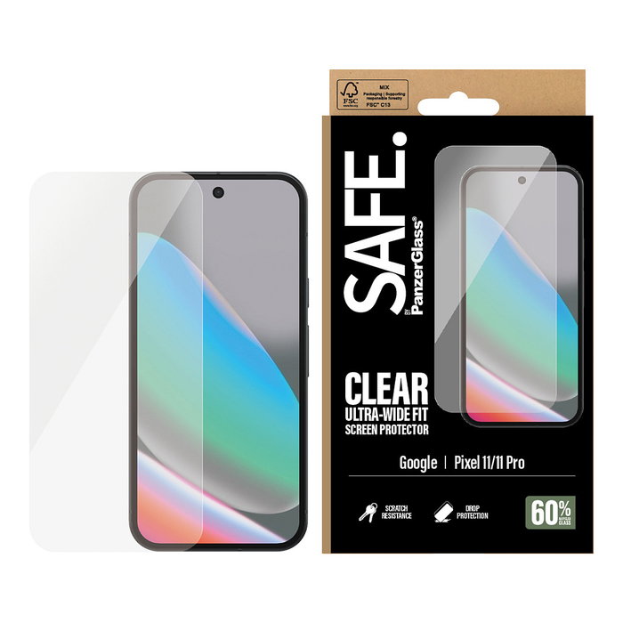 PanzerGlass SAFE. Protector de pantalla para Google Pixel 11 / 11 Pro Ultra-Wide Fit