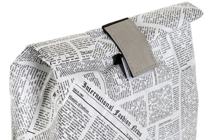 DKD Home Decor Bolsa Térmica de PE y Espuma con Diseño de Periódico