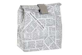 DKD Home Decor Bolsa Térmica de PE y Espuma con Diseño de Periódico