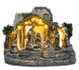 DKD Home Decor Nacimiento Navidad Tradicional Multicolor (2 Unidades) con Movimiento Musical y LED