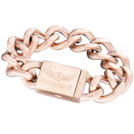 Police PJ25016BSRG.02-2 Pulsera de Acero Inoxidable Rosa para Hombre