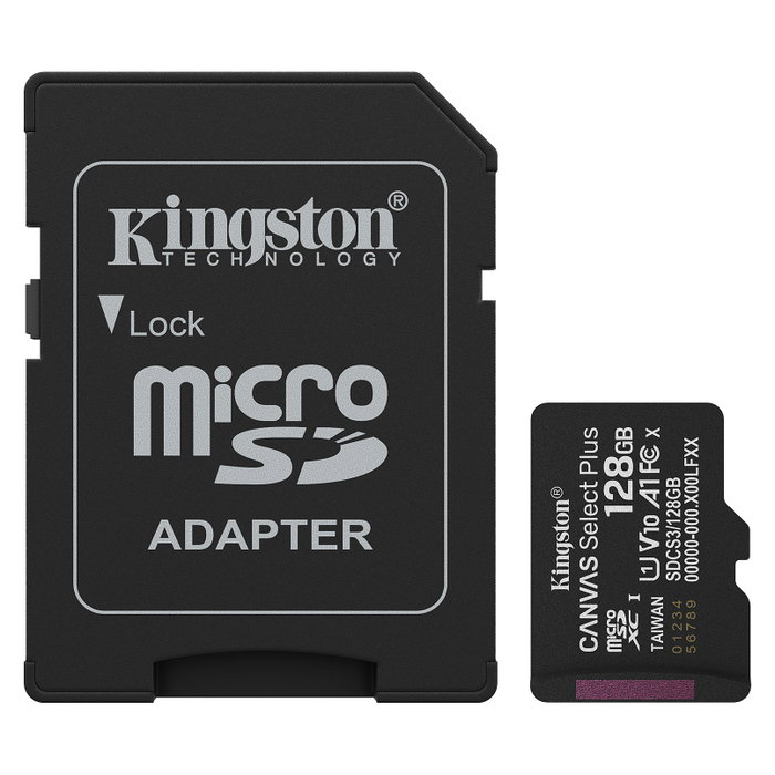 Kingston Canvas Select Plus 128 GB MicroSDXC con Adaptador Kingston Canvas Select Plus 128 GB MicroSDXC con Adaptador