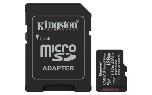 Kingston Canvas Select Plus 128 GB MicroSDXC con Adaptador Kingston Canvas Select Plus 128 GB MicroSDXC con Adaptador
