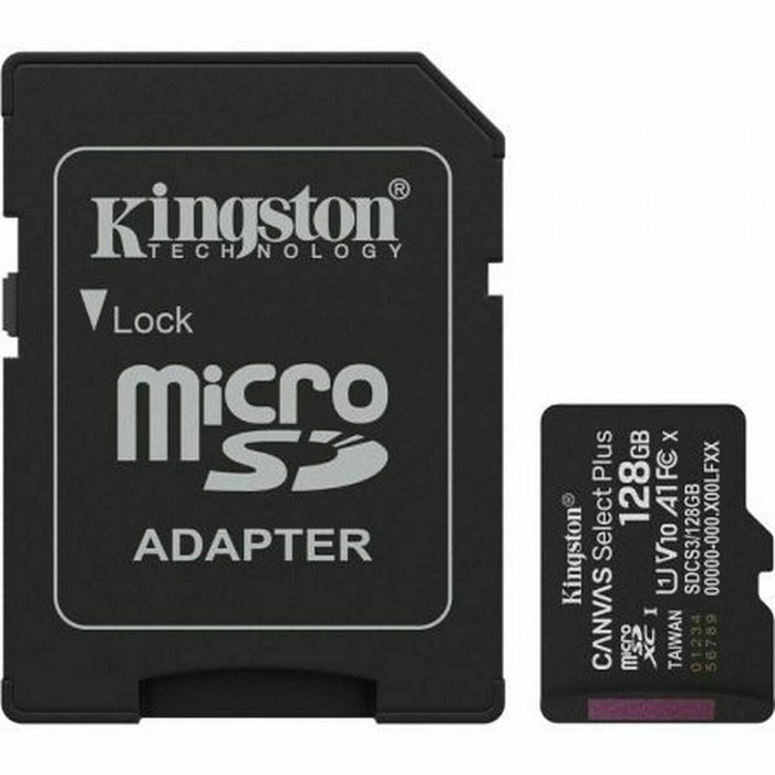 Kingston Canvas Select Plus 128 GB MicroSDXC con Adaptador Kingston Canvas Select Plus 128 GB MicroSDXC con Adaptador