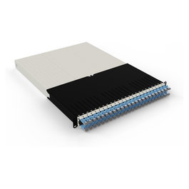 PATCHBOX patchbox.one Kabeleinzugssystem 30RU/STP (1,8 m) con 24 Casetes, Cable de Parcheo Cat. 6a U/FTP Azul, PoE, PONE30STPBL