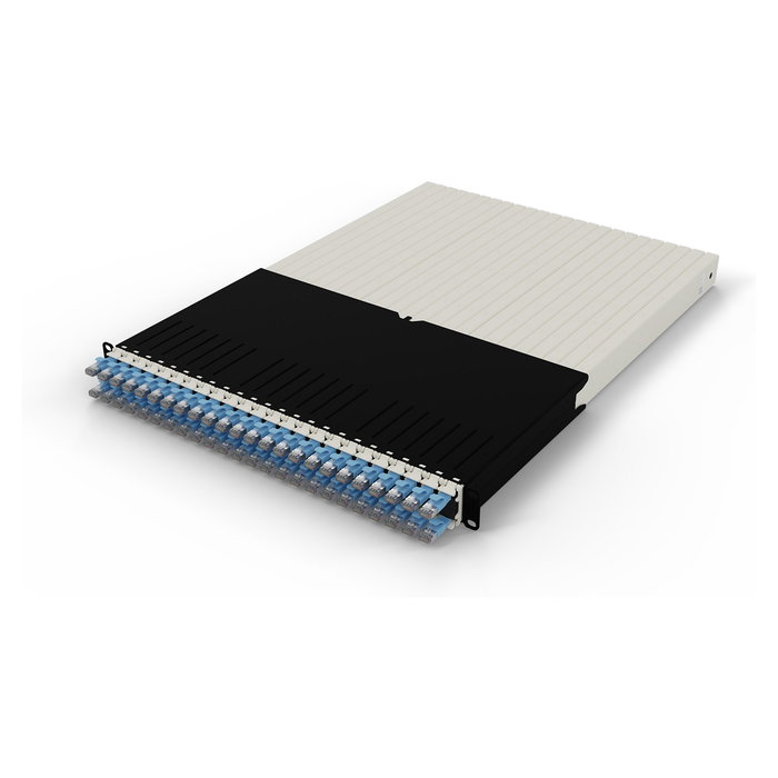 PATCHBOX patchbox.one Kabeleinzugssystem 30RU/STP (1,8 m) con 24 Casetes, Cable de Parcheo Cat. 6a U/FTP Azul, PoE, PONE30STPBL