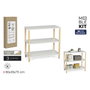 Moblekit Estantería de Madera Rectangular de 3 Niveles White