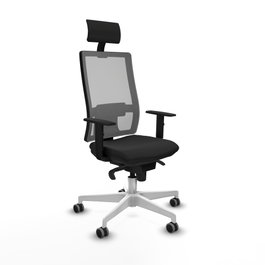 PIQUERAS Y CRESPO Silla de oficina Horna con mecanismo Sincro, Negro y Gris